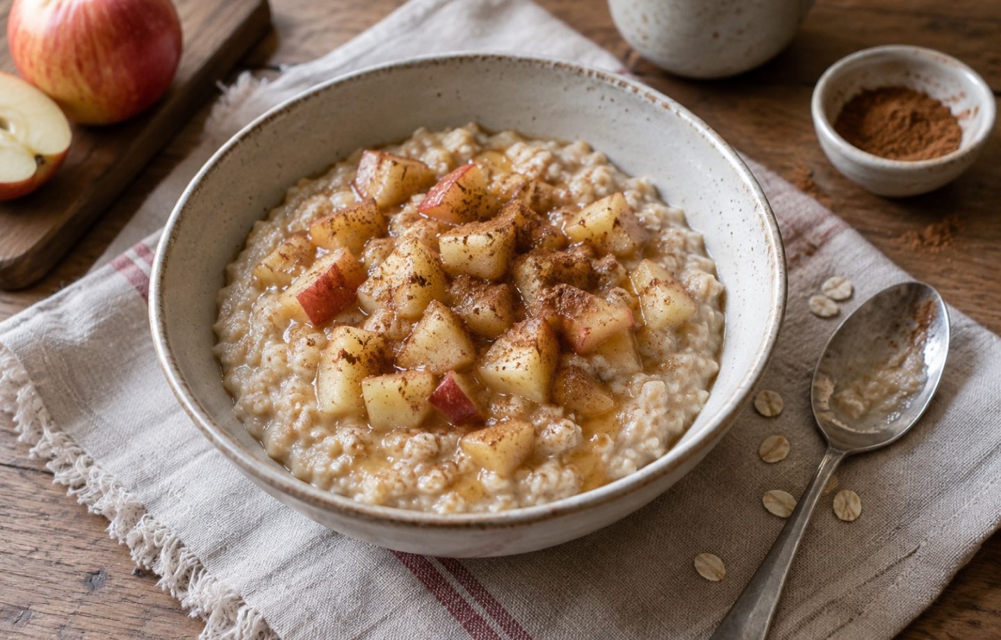 Apfel-Zimt-Porridge – Serviervorschlag