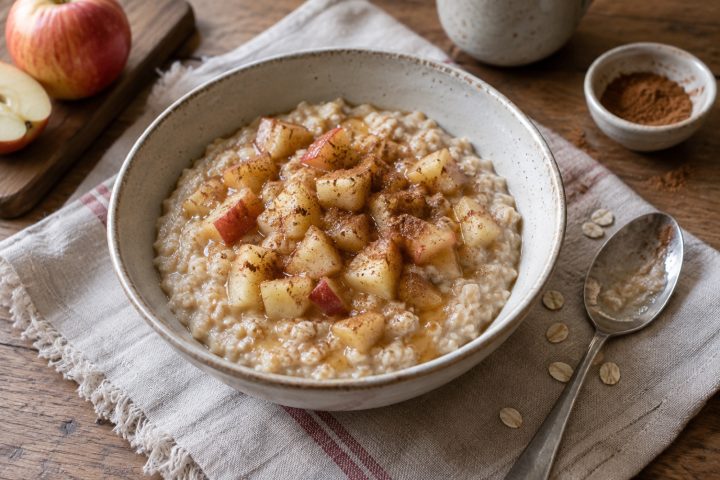 Apfel-Zimt-Porridge – Serviervorschlag